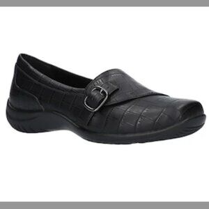 Easy Street Cinnamon Comfort Slip Ons Black Croco Size 8.5 N